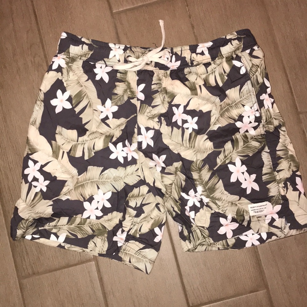 Floral Bathing Suit Shorts